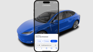 A showcase of Self Inspection app and how it works, taking photo of a car