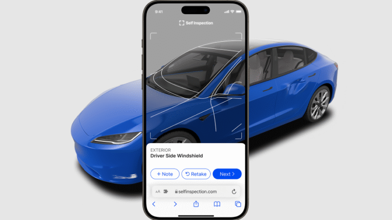 A showcase of Self Inspection app and how it works, taking photo of a car