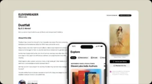 A screenshot showcase of ElevenLabs and how it works in creating audio books.