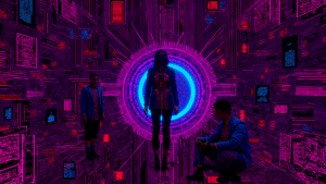 A digital concept of AI Agents, placed inside a neural network – helping do all kinds of tasks