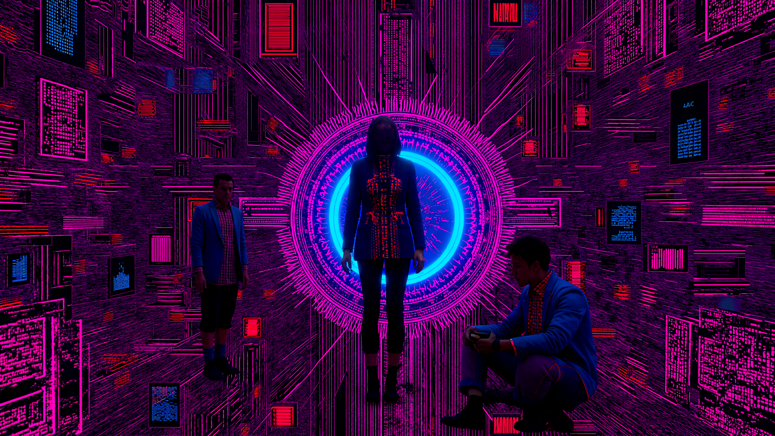 A digital concept of AI Agents, placed inside a neural network – helping do all kinds of tasks